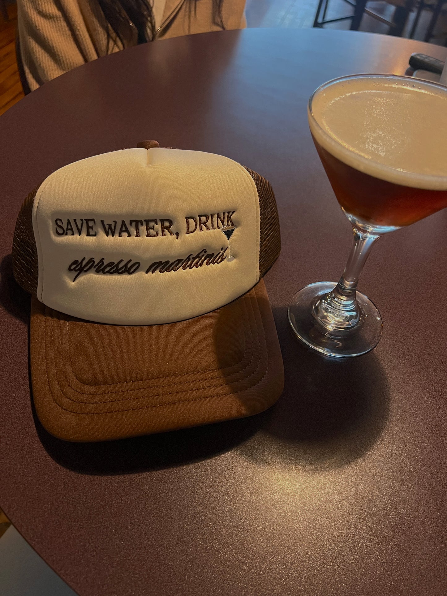 SAVE WATER, DRINK ESPRESSO MARTINI'S HAT