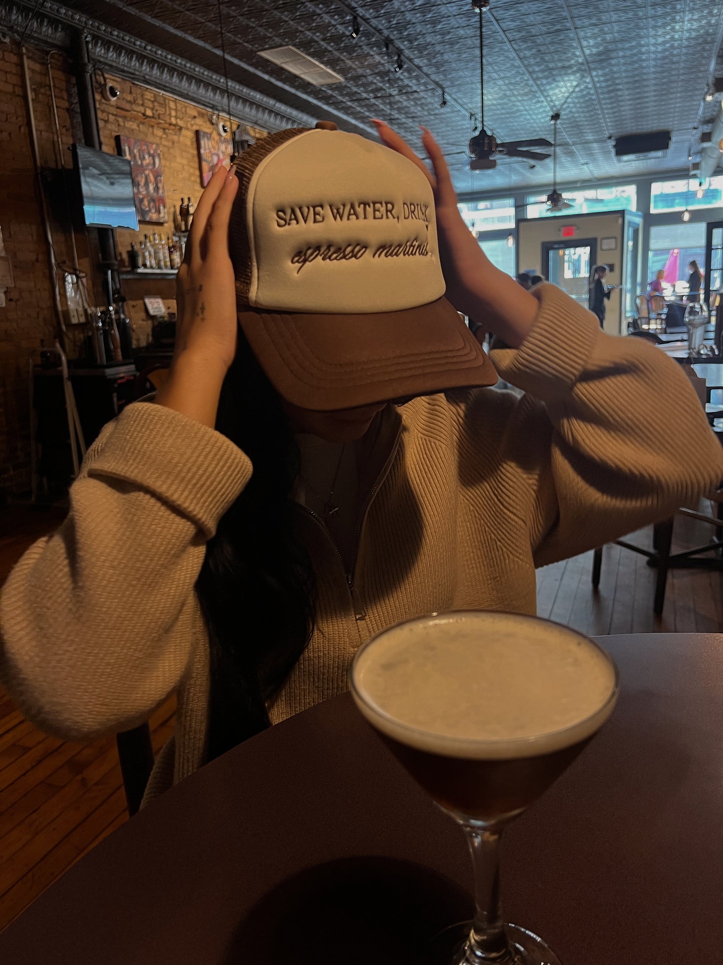 SAVE WATER, DRINK ESPRESSO MARTINI'S HAT